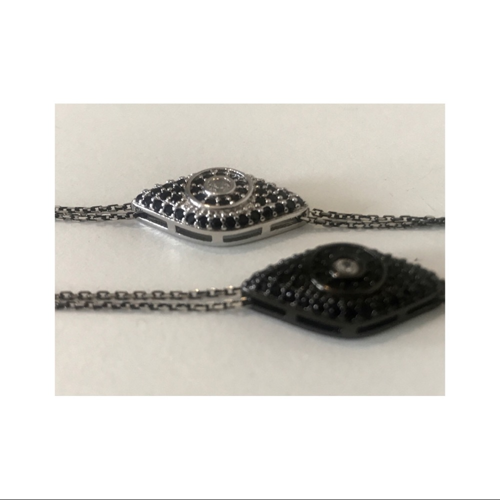 Handmade s. Silver bracelet with evil eye pendant
